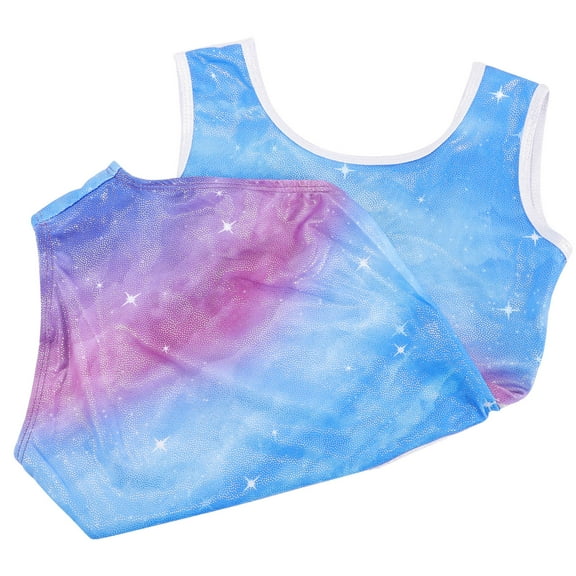 PAMINGONO Gymnastics Leotard For Girls Multi Color Sleeveless Round Neckline For 1 Piece