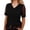 Black, variant on Tees Tops For Women T-Shirts Sequin Mesh Patchwork Short Sleeve V Neck Glitter Party Blouse Top Purple