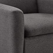Dazone Modern Accent Chair Single Sofa Comfy Upholstered Arm Chair Living Room Furniture(Black)