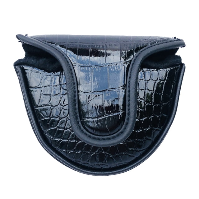Cubierta para cabeza de palo de Golf, reemplazo elegante portátil reutilizable, cubierta de almacenamiento de Putter de Color sólido, Almacenamiento y organización del hogar Negro brillante Bewildely HA076583-05