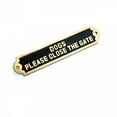 thumbnail image 3 of Renovators Supply Beware of Dog Sign 10.9" x 2.1" Keep Gate Closed Sign Cast Brass Please Close Gate Sign Pack of 2, 3 of 6
