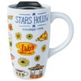 thumbnail image 1 of Silver Buffalo Gilmore Girls Stars Hallow Destination - Taza de viaje de cerámica de 16 onzas con tapa, 1 of 6