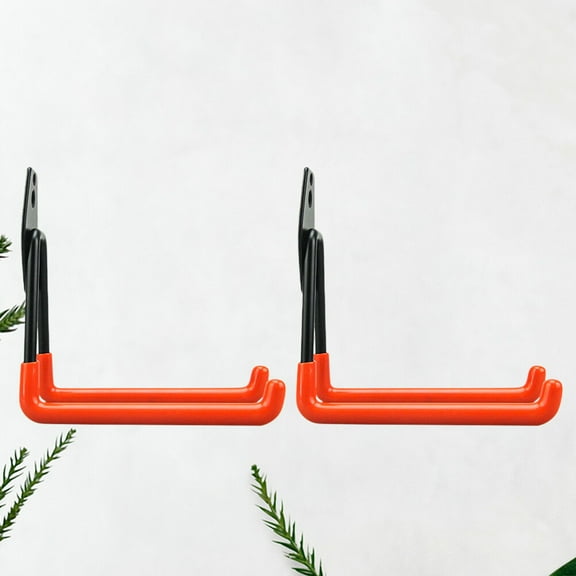 HEALEEP Hooks Heavy Duty 2Pcs Orange Metal Wall Mount Hangers for Garage Storage