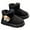 I1Black, variant on Kids Boots Winter Girls Boots with Side Zipper Warm Lined Comfortable Non Sole for Toddler Kids Outdoor Daily Wear Size:8