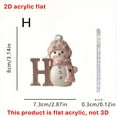 thumbnail image 4 of 26 English Letter Christmas Ornament Christmas Tree Decoration 2D Acrylic Decoration Car Rearview Mirror Ornament, 4 of 5