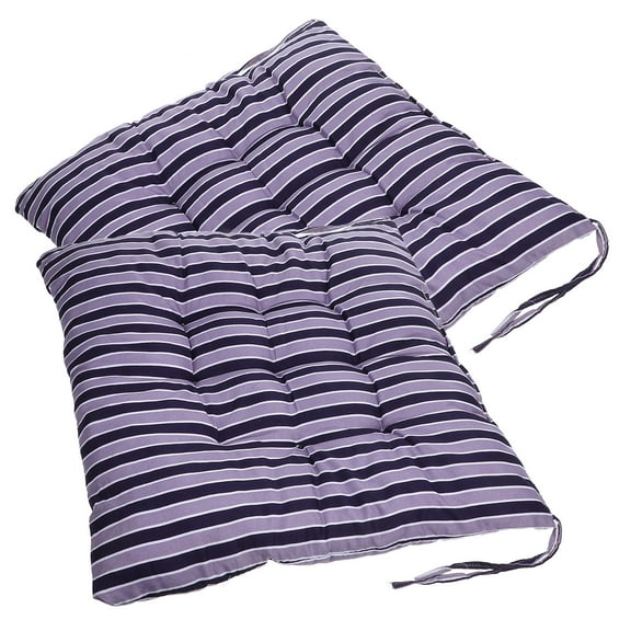 FONDOTIN Striped Seat Pads Warm Purple 2Pcs 15.7x15.7x2.4in