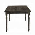 thumbnail image 4 of Weathered Grey Farmhouse Dining Table, 60 Inch Rustic Rectangular Kitchen Table with Turned Legs for Dining Room, 4 of 5