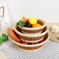 thumbnail image 4 of Bread Basket Rattan Storage Basket Woven  Severing Tray Food Box With Handles For Breakfast Platters Plate, 4 of 5
