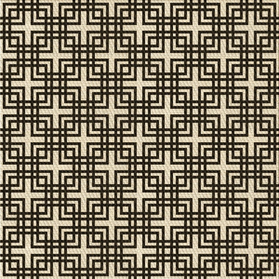 Ahgly Company Indoor Square Patterned Midnight Gray Area Rugs, 5' Square