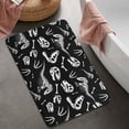 thumbnail image 2 of Black Cartoon Dinosaurs Skulls Skeletons Pattern Bathroom Rugs Mat,Non Slip Microfiber Bathroom Rug,Rubber Backing,Soft Bathroom Mats for Bathroom Floor,Tub and Shower,20x32in(50x80cm), 2 of 5