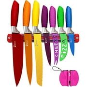Chefcoo Kitchen All-in-One Cutlery Knife Set with Magnetic Strip and Sharpener