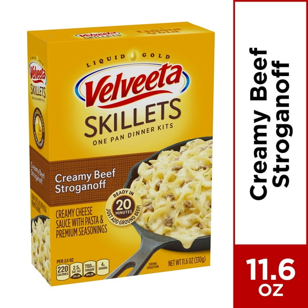 Velveeta Skillets Creamy Beef Stroganoff Dinner Kit, 11.6 oz Box