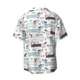 thumbnail image 4 of Goofa Dachshund Dog Puppy Printed Men's Casual Short-sleeved Shirt,Lightweight Breathable Button-down,Summer Casual men's top,Versatile Fashion shirt-, 4 of 7