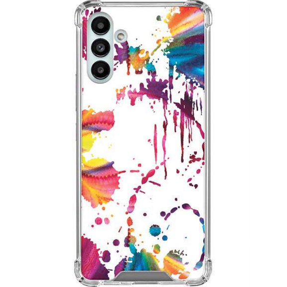 Skinit Abstract Art Chromatic Splatter White Galaxy A13 5G Clear Case