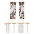 thumbnail image 6 of Fsddascl Christmas Blackout Curtains for Bedroom/Living Room, Thermal Insulated Kitchen Curtains, Snowman Poinsettia Pine Tree Branches Wooden Grommet Darkening Window Treatment Drapes 42"x63"x2, 6 of 6