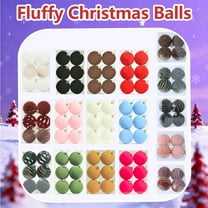 Fwttom Flocked Christmas Ball Ornaments Set of 4 - Shatterproof Xmas Tree Balls with Hanging Loop, Premium Velvet Christmas Decorations Indoor for Christmas Tree, Holiday, Party, Wedding, 2.4 inch