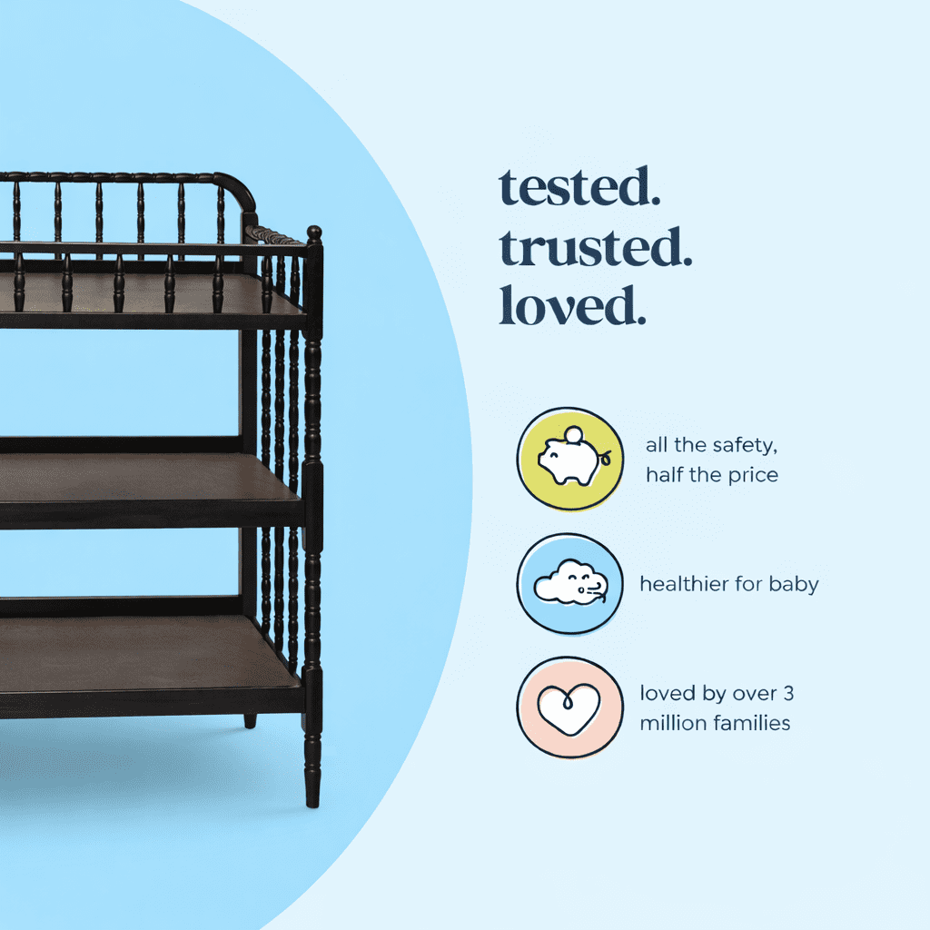 DaVinci Jenny Lind Changing Table in Ebony Finish