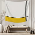 thumbnail image 5 of Geomrtic Yellow, Tapestry for Bedroom Wall Hanging Tapestry, Abstract Stripes Patckwork Modern Art Ceiling Backdrop Tapestries Poster Blanket Wall Decor for Teens Room Living Room Dorm 59" x 90", 5 of 8