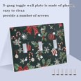 thumbnail image 3 of Yayeee Toggle Light Switch Wall Plate 2-Gang 4.56"x4.48" Decorative Outlet Cover, Green Christmas, 3 of 7