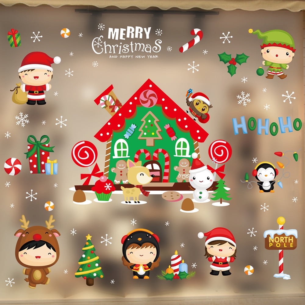 Merry Christmas Window Wall Sticker Decoration Decal Home ...
