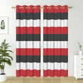 thumbnail image 7 of Nanqianyi Blackout Curtains Red Black and White Striped, Thermal Insulated Drapes for Bedroom, Living Room, Set of 2 Panels, 52 X 96 Inch, 7 of 7
