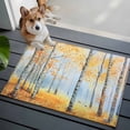 thumbnail image 3 of 2x3 Ft Entryway Area Rug, Fall Forest Kitchen Rug Runner Washable Floor Mat, Watercolor Orange Branches Non Slip Indoor Door Mat Throw Carpet for Bathroom Living Room Bedroom, 3 of 8