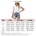 thumbnail image 6 of Women Layered Ruffle Sleeve Top Casual V Neck Plain Color Dressy Summer Pullover Blouse White M, 6 of 6