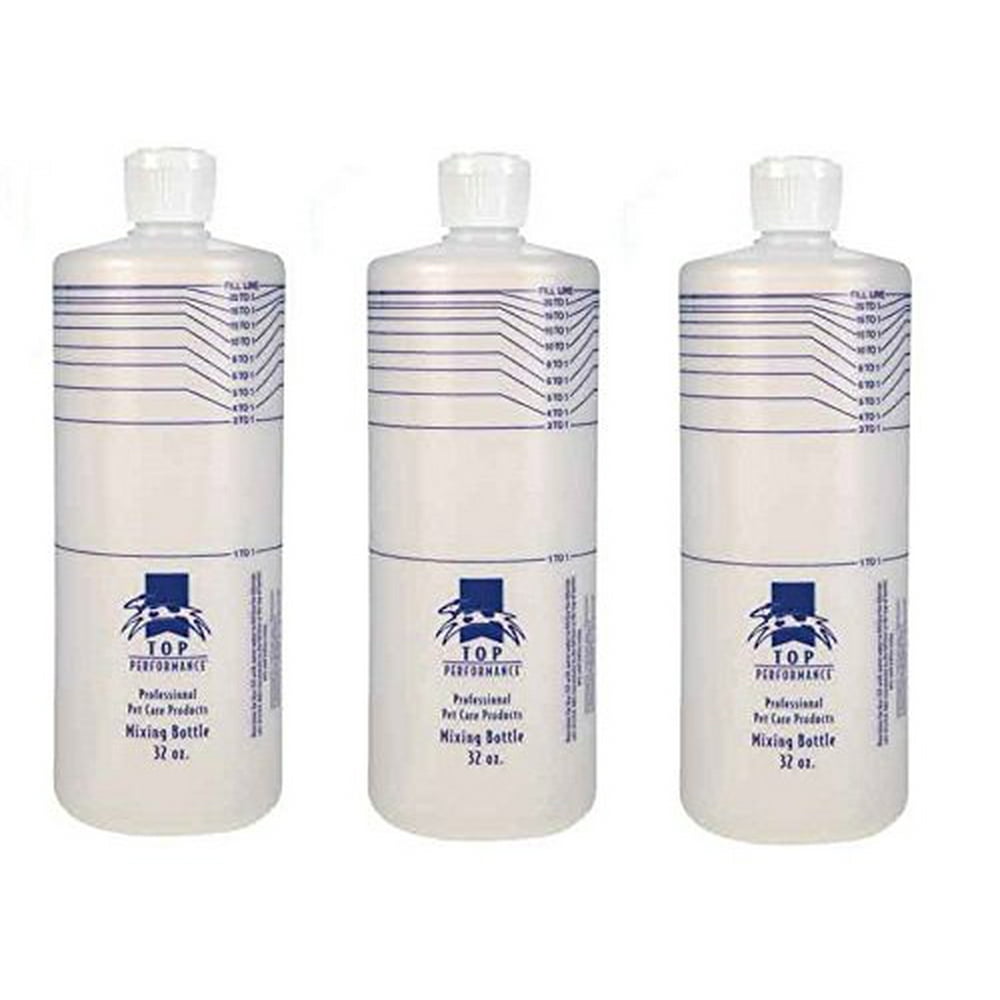 Mixing Bottle 32 Oz Marked Dilution Rates Pet Grooming Salon