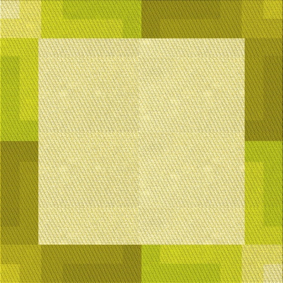 Ahgly Company Machine Washable Indoor Square Transitional Brown Area Rugs, 6' Square