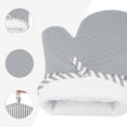 thumbnail image 6 of Unique Bargains 2pcs Soft Silicone Heat-Resistant Oven Mitts Gray 13.4" x 7.3", 6 of 7