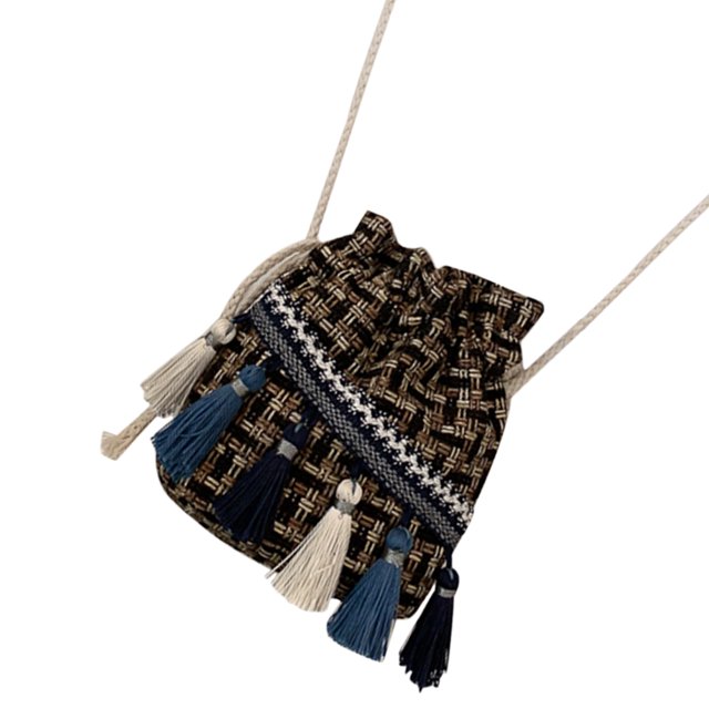 unbranded De Mano Bucket Negro Estilo Étnico Con Cómodo Y Ideal Para Uso Diario