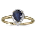 thumbnail image 2 of Pear Shape Blue Sapphire and Diamond Cocktail Ring 14k Yellow Gold, 2 of 2