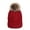 Maroon, variant on Toptie Womens Winter Fleece Lined Cable Knit Hat Faux Fur Pom Pom Beanie Hat-Maroon