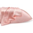 thumbnail image 7 of QCQHDU Silk Pillowcase for Hair and Skin, Mulberry Silk Pillow Cases Standard Size Set of 2 Pack, Super Soft Pillow Case with Envelope Closure Gifts for Women Men (20'' x26'', Coral), 7 of 7