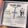 thumbnail image 2 of Cross Necklace for Dad from Daughter and Son, To My Daddy Necklace with Message Card and Gift Box, Fathers Day Gift for Men, Birthday Gift for Father from Son, Christian Jewelry, 2 of 5