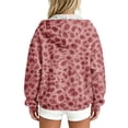 thumbnail image 3 of Kids Zip Up Long Sleeve Hoodie Girls Leopard Full Zipper Hooded Sweatshirt Lightweight Jacket, 3 of 5