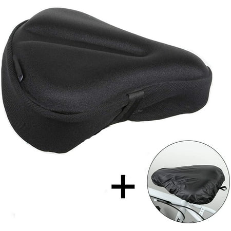 Gel Bike Seat Cover Extra Large Soft Wide Bicycle Cushion With Waterproof For Saddle Comfortable Fits Cruiser And Stationary Bikes Indoor Cycling Spinning Canada - Extra Large Gel Exercise Bike Seat Cushion Cover