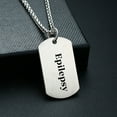 thumbnail image 5 of MetalJC Stainless Steel Medical Alert ID Necklace Pendants for Men Women, Engraved Epilepsy, 5 of 7
