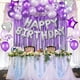 thumbnail image 2 of Juego de 37 globos de premium para interiores y exteriores, color morado, para fiestas de nacimiento, color plateado yeacher Globos de fiesta, 2 of 6