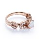 thumbnail image 3 of JeenMata Anillo de Bodas Vintage de 1 Uds con Piedra Natal de Octubre, Ópalo Welo Redondo y Moissanita en Oro Rosa de 18 K sobre Plata, 3 of 6