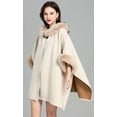 thumbnail image 3 of ZhangBaoLin Women Shawl Wrap Cardigan Poncho Cape Open Front Thick Wool Coat, 3 of 6