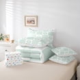 thumbnail image 6 of Homewish Vintage Flowers 7 Pieces Bedding Comforter Set for Teens Boys Girls,Retro Floral Full Bedding Set Lightweight,Geometric Plaid Grid Fitted Sheet Flat Sheet,Super Cozy Room Decor,Reversible, 6 of 8