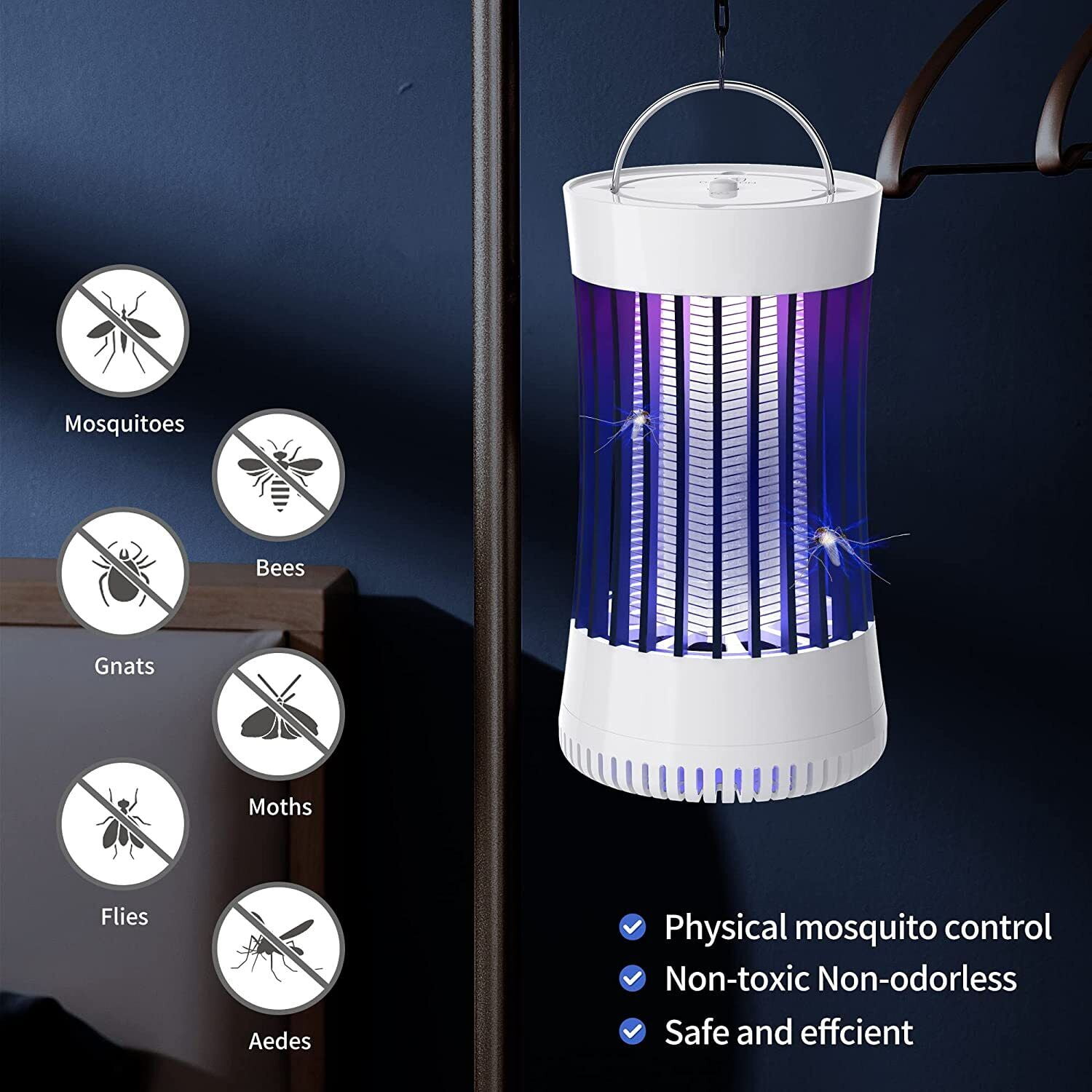 AICase Electric Insect Killer Zapper Mosquito Killer Lamp LED Light Fly Bug Trap