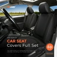 thumbnail image 3 of FLORAY Car Seat Cover Set, 9-Piece Polyester Front and Rear Split Bench Covers for Cars, SUVs, Trucks, and Vans, 3 of 10