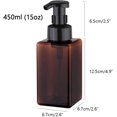 thumbnail image 2 of Foaming Hand Soap Bottle 2 PCS,15 Oz Liquid Soap Hand Aanitizer Bottle,Refillable Foaming Soap Dispenser,Durable Plastic Foaming Bottle,Container for Essential Oil,Shampoo,Dish Soap (Brown), 2 of 7