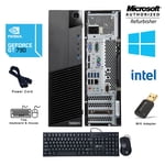 Lenovo ThinkCentre M93 SFF Ordinateur de bureau NVIDIA GT730 4GB Carte vidéo Intel Core i5 4th Gen 3,2 GHz 8GB DDR3 RAM 512GB SSD Windows 10 Sommaire USB Clavier et souris WiFi HDMI Rénover(2015 Modèle)