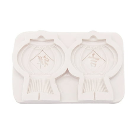 

QUSENLON 1 Piece 3D Lantern Shaped Chinese Words Pattern Dessert Moulds Mousse Cakes Fondant Sugarcraft Moulds Decorating Gadgets