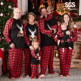 thumbnail image 6 of PatPat Merry Christmas Pajamas Baby Girl Clothes Family Matching Holiday Pjs Sets Elk Plaid Splice Long Sleeve Sleepwear with Socks, Red Plaid, 9-12 Months, 6 of 13
