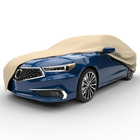 Budge Protector IV Tan Car Cover, 4 Layer Reliable Weather Protection for Cars, Multiple Sizes