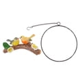 thumbnail image 2 of DOLITY 2Pcs Decoraitve Resin Bird Perching Branch with Iron Hoop, 3, 2 of 7
